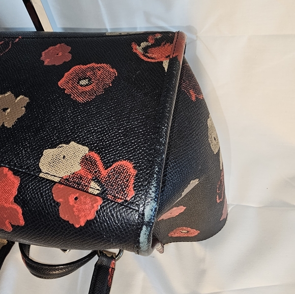 Authentic Coach Mini Crosby Floral Printed Leather Satchel Bag (33856)-rare - Picture 10 of 11